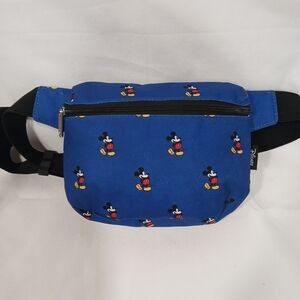 Loungefly Disney Waist Bag Mickey Mouse Pattern Blue - Rare Great Condition